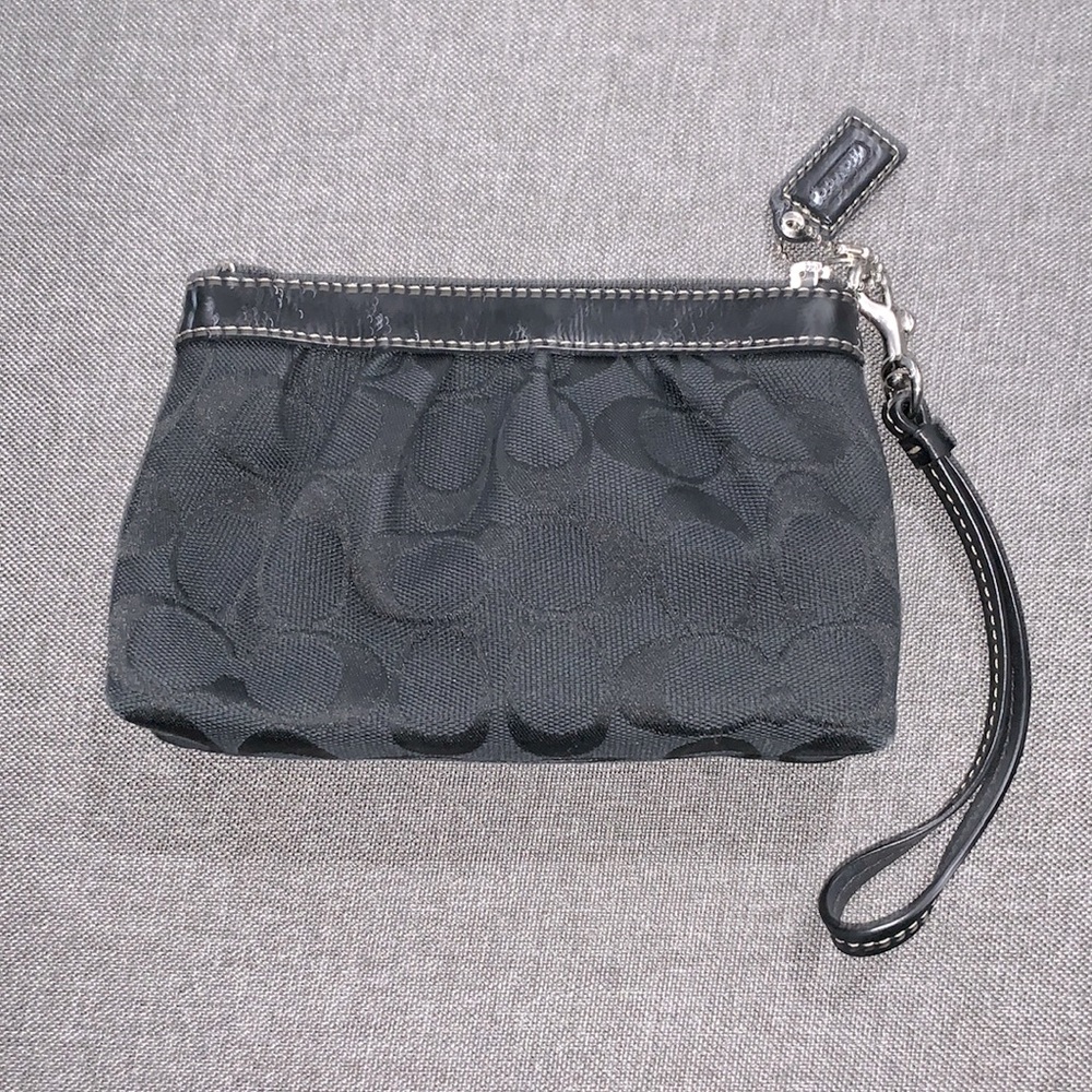 Authentic Coach Wristlet, Black